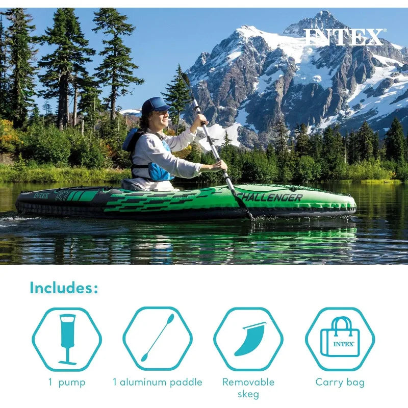 1 Person Durable Vinyl Streamline Sporty Kayak