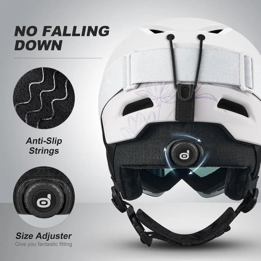 Ski Helmet, Snowboard Helmet With Ski Goggles