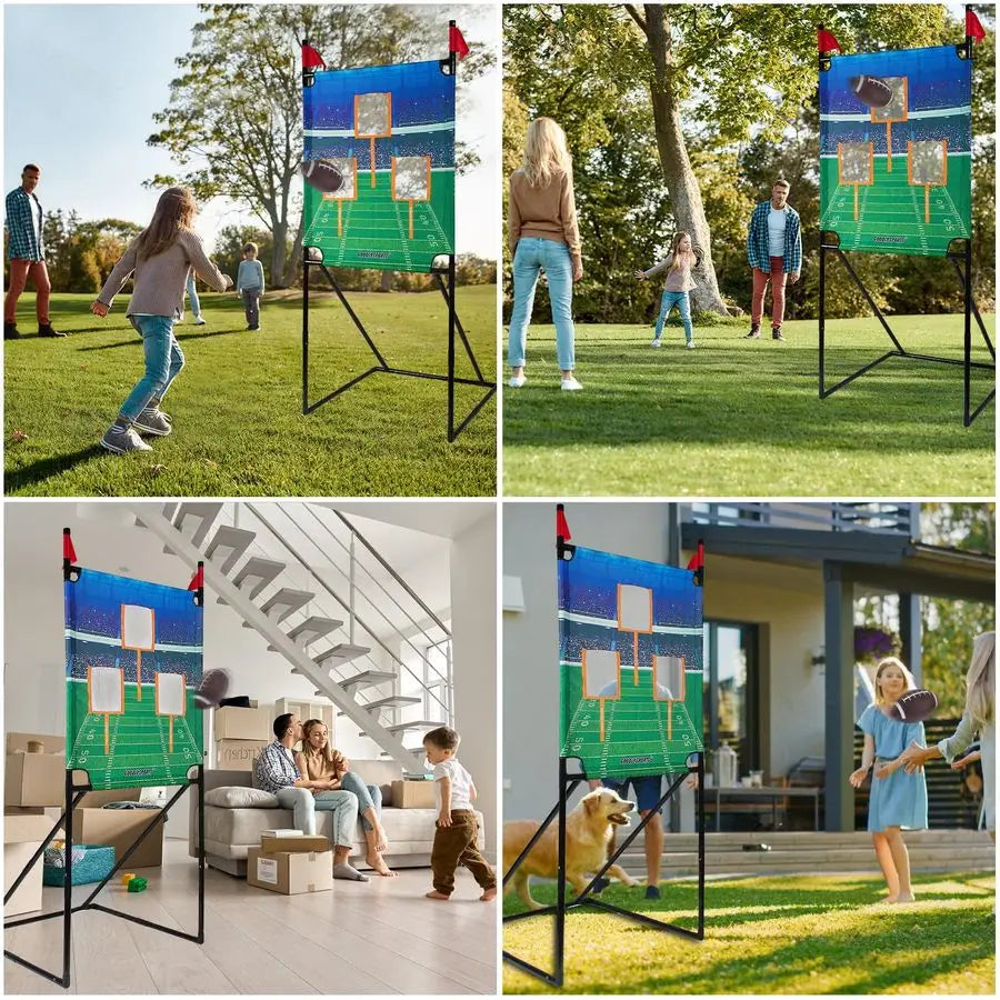 Football Toss Game with 4 Inflatable Balls