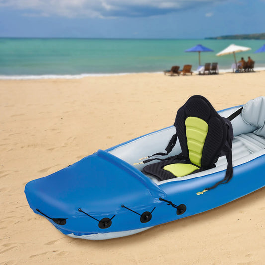 Ultra-Comfort Black Kayak Seat Cushion w/ Adjustable Backrest & Storage Pouch, Lightweight EVA Foam Pad for Kayaking Accessories