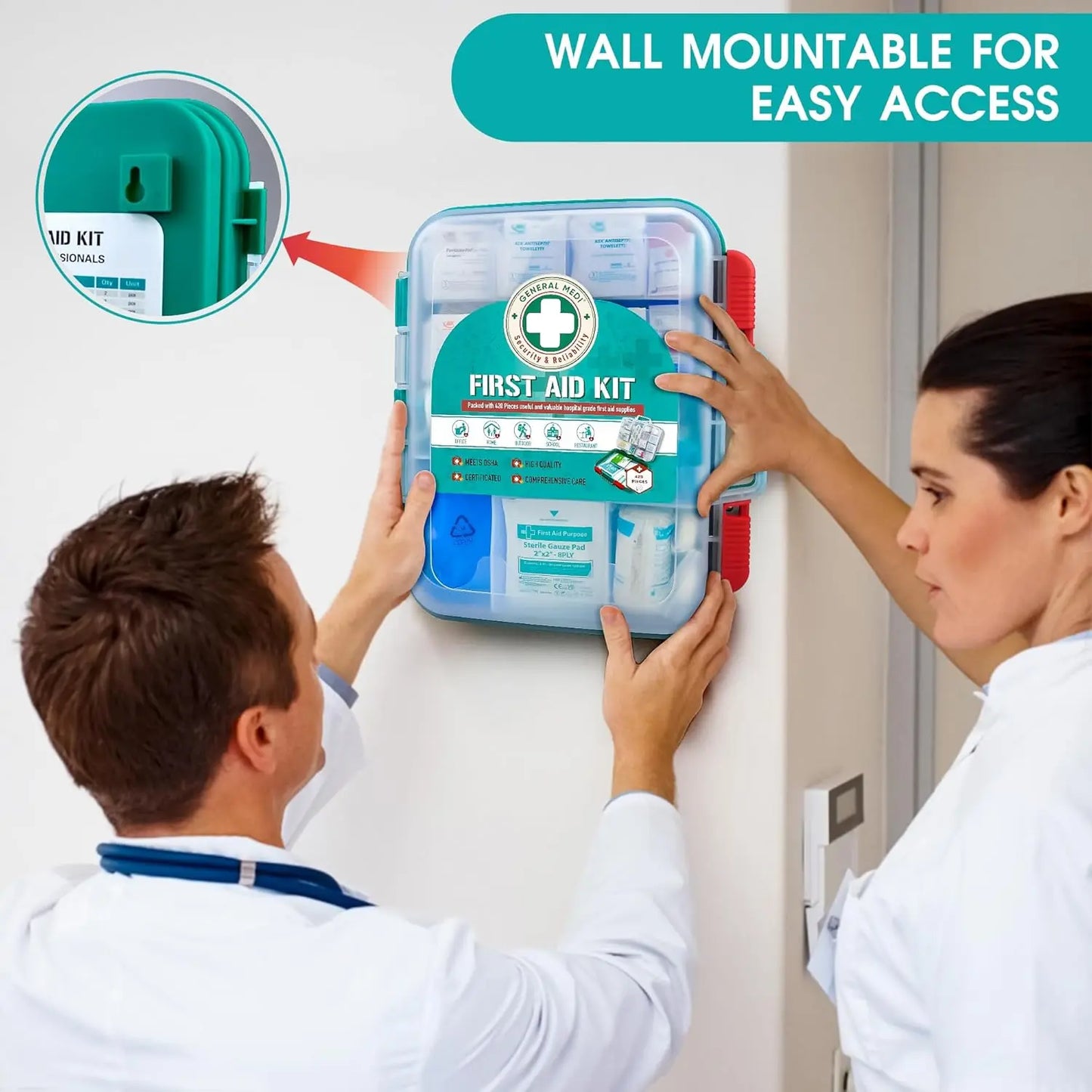 420-Piece Professional First Aid Kit- Hard Case