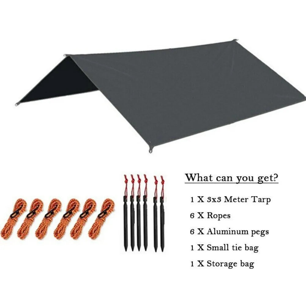 3Mx3M Camping Waterproof Awning Tarp Tent