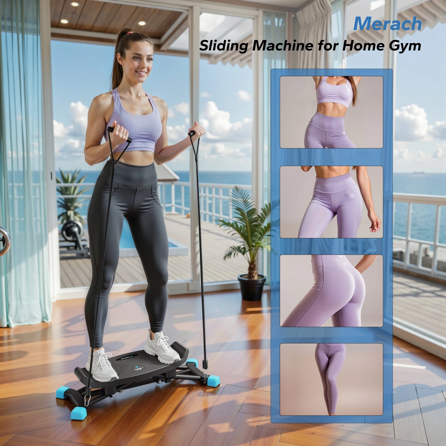 MERACH Ski-Machine Simulated Ski Training Machine