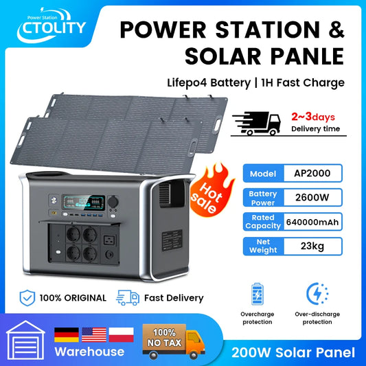 Camping Portable Power Station Solar Generator