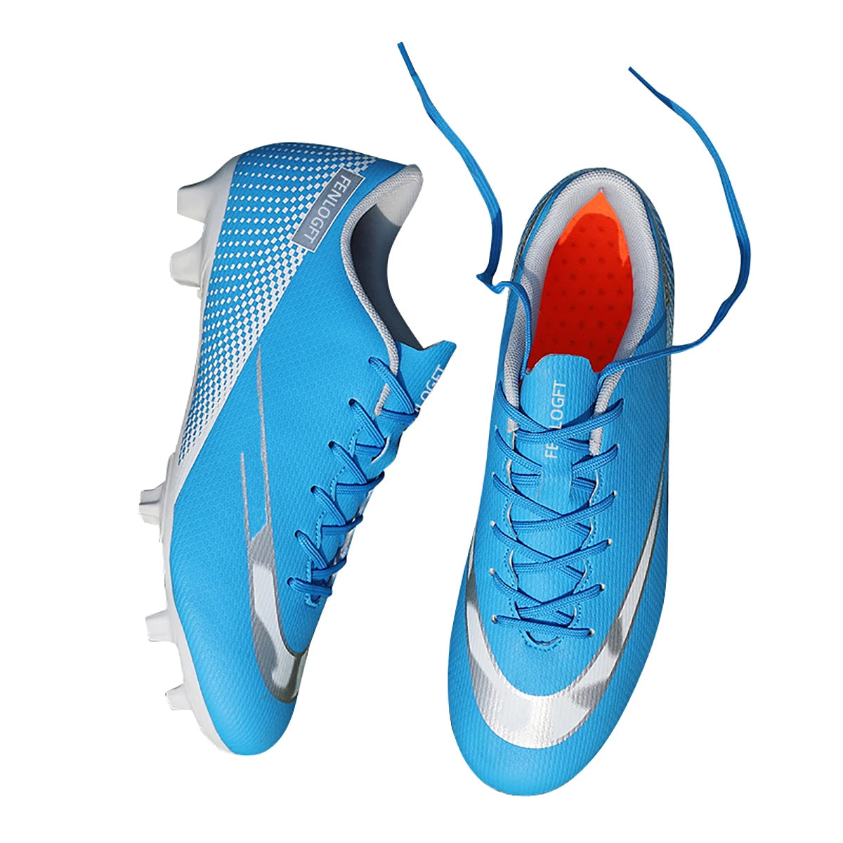 Unisex Leather Soccer Cleats with Lace-Up Closure