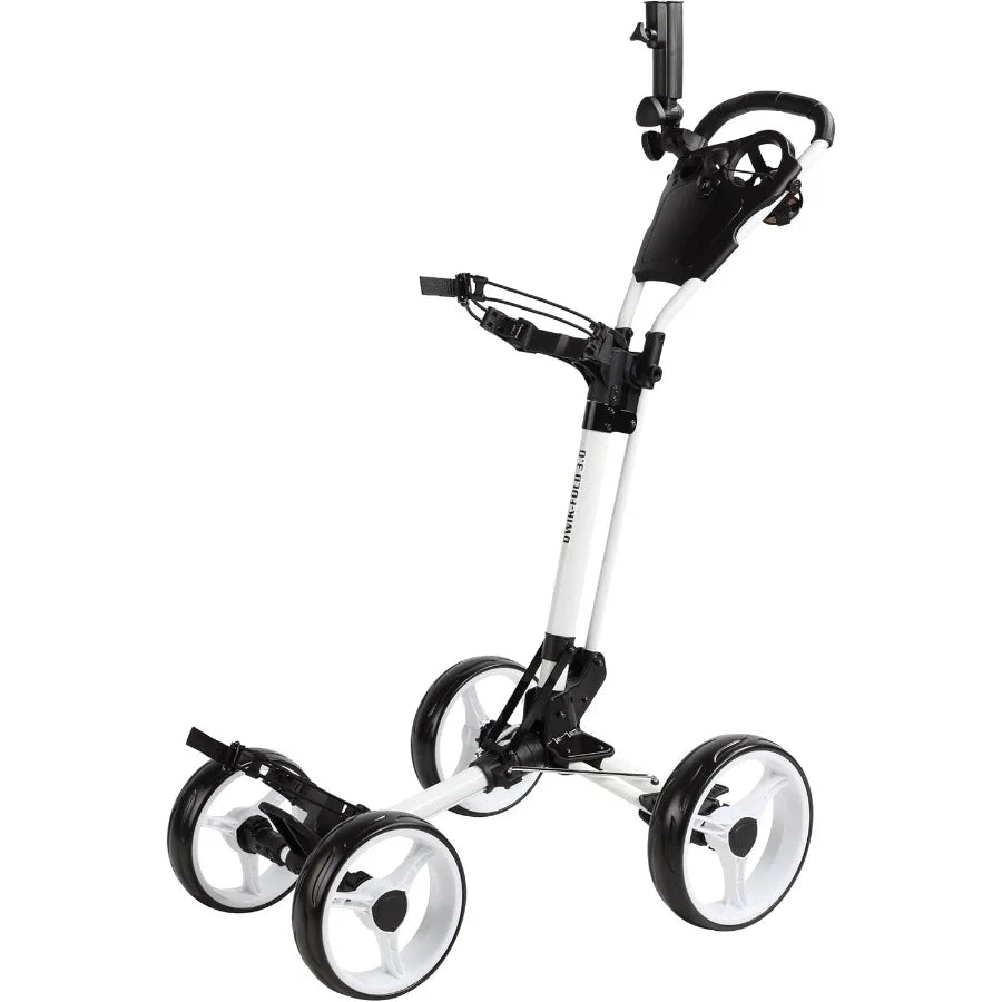 Folding Golf Push Cart 4 Wheel Lightweight