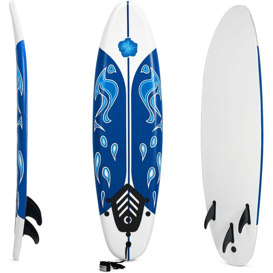 6' Surfboard Surfing Board with Removable Fins