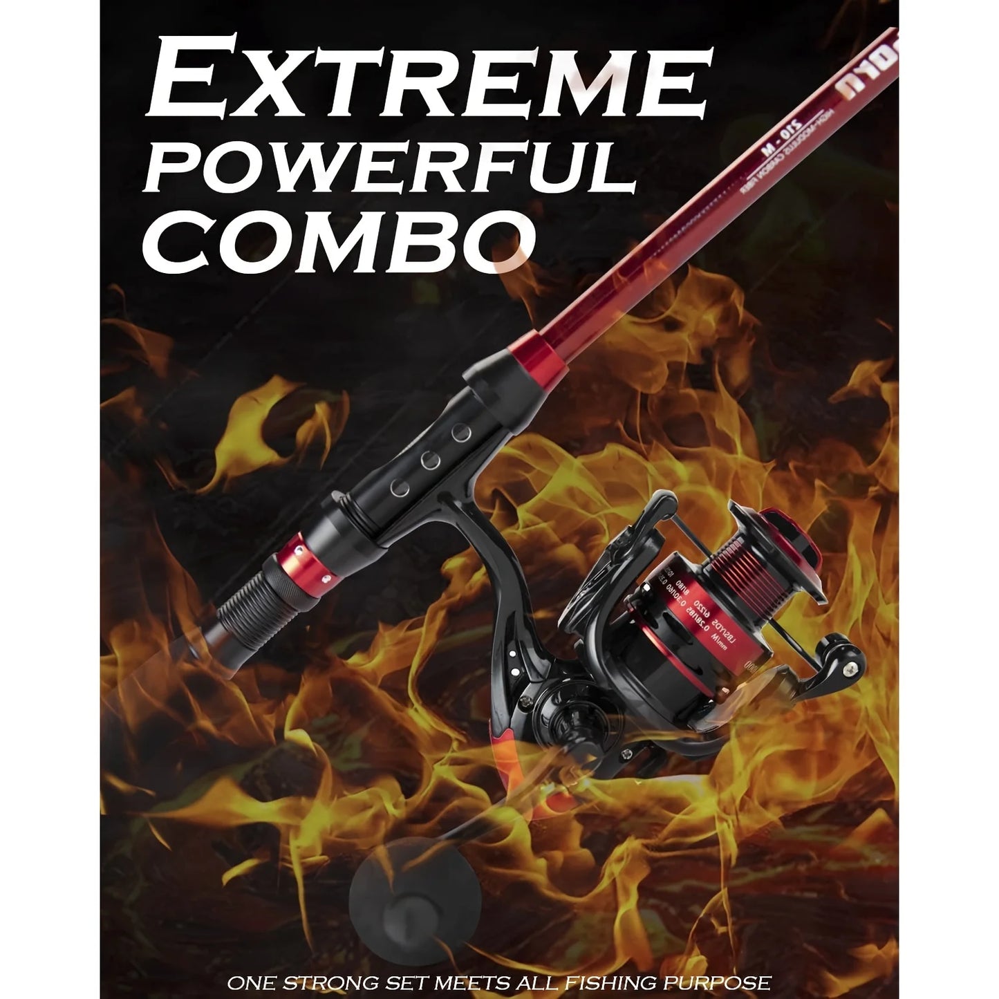 Fishing Rod&Reel Combo Telescopic Pole Kit-Carrier Bag