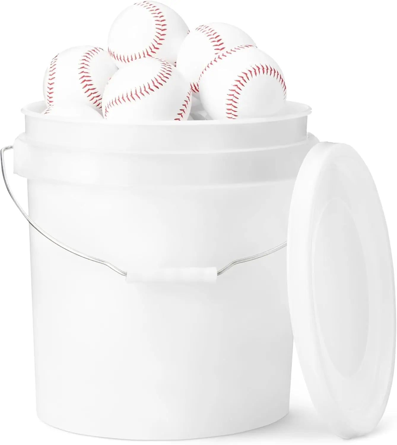 24 Practice Baseballs With Storage Bucket