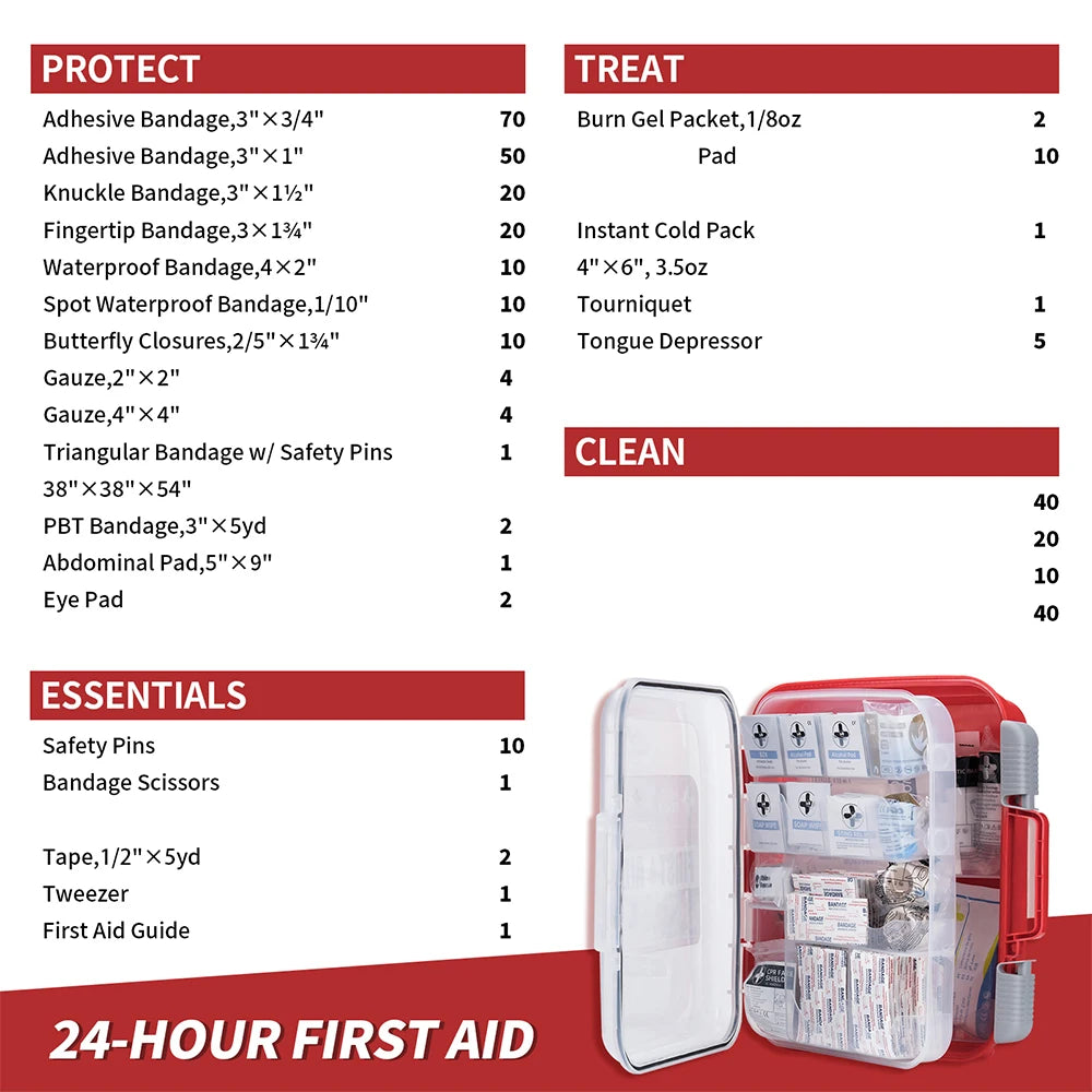 350 Pieces OSHA All-Purpose First Aid Kit