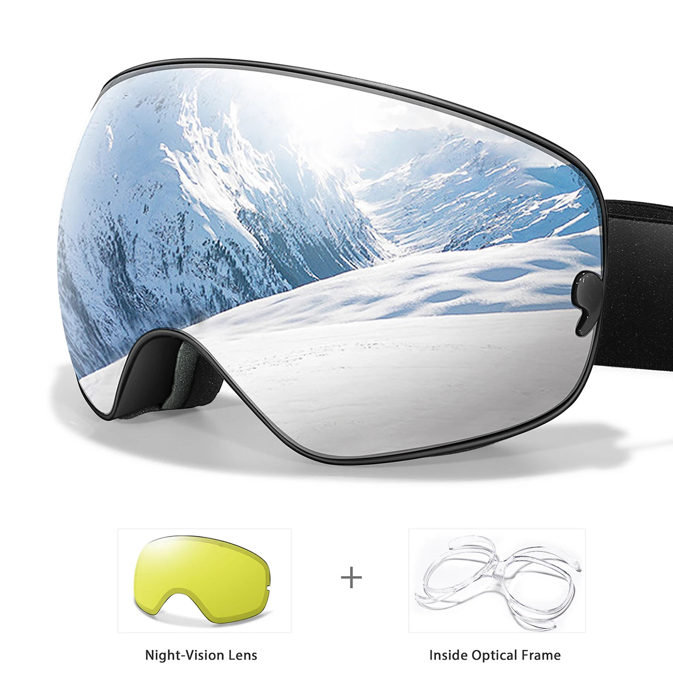 Anti-Fog SKI/Snowboard Goggles with Night Vison
