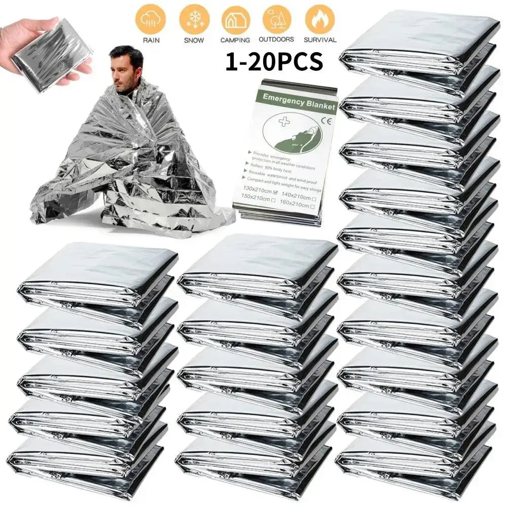 1-20PCS Emergency Blanket