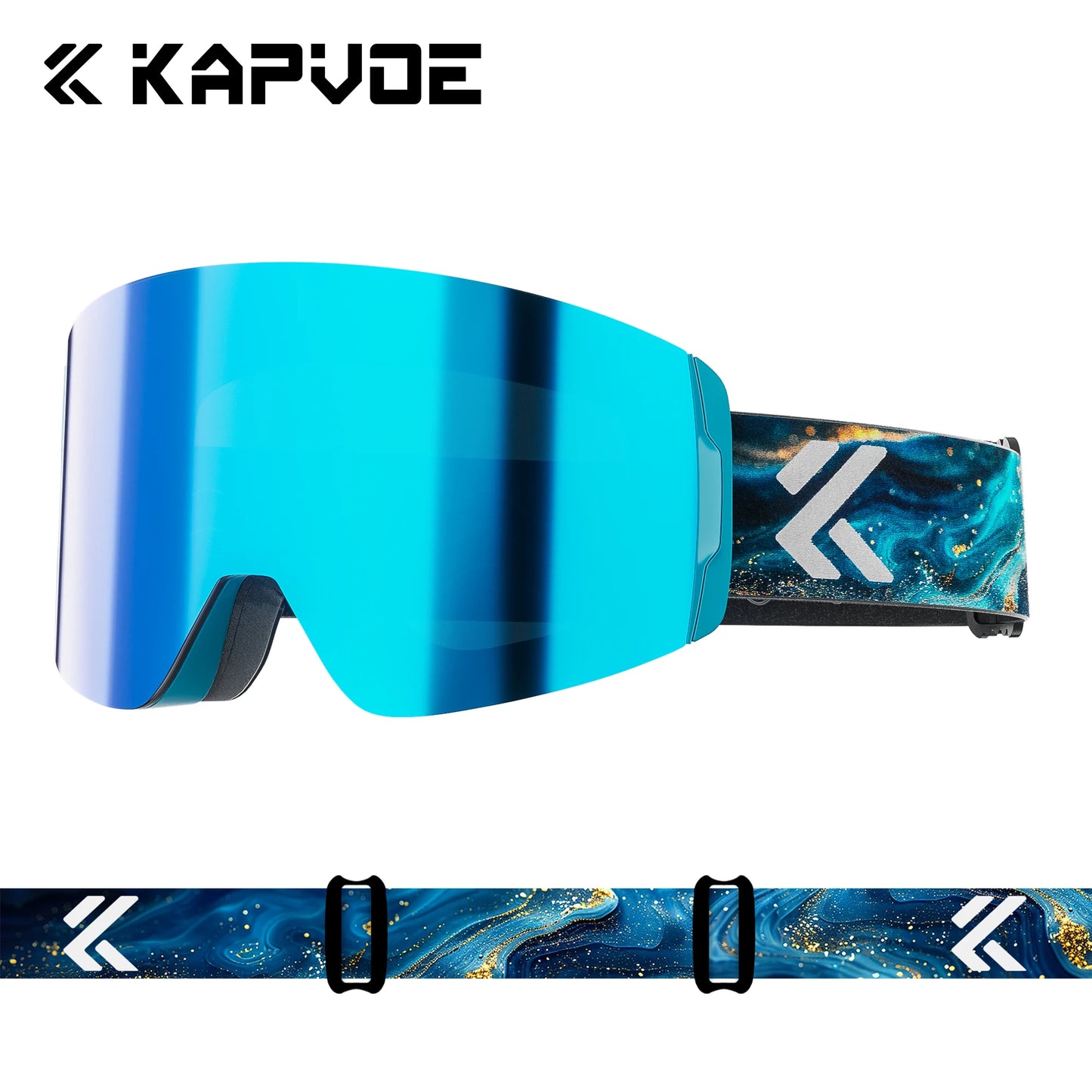 KAPVOE Photochromic Ski/Snowboard Goggles  Magnetic Lens Men/Women