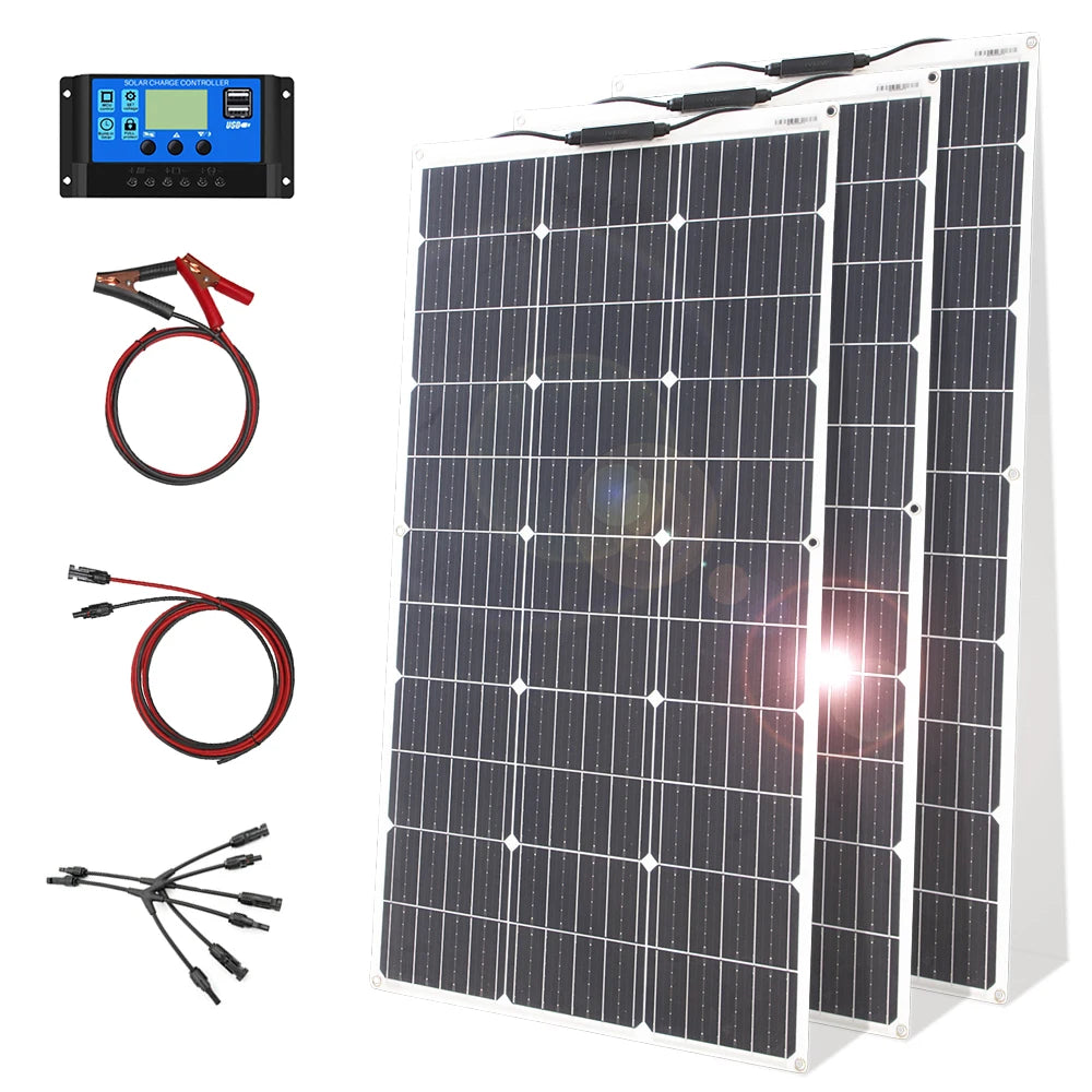 12V Flexible Solar Panel RV Camping Outdoor