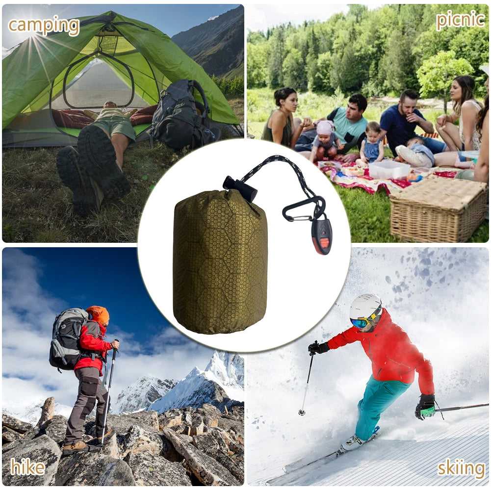 2-5PCS Waterproof Thermal Emergency Sleeping Bag