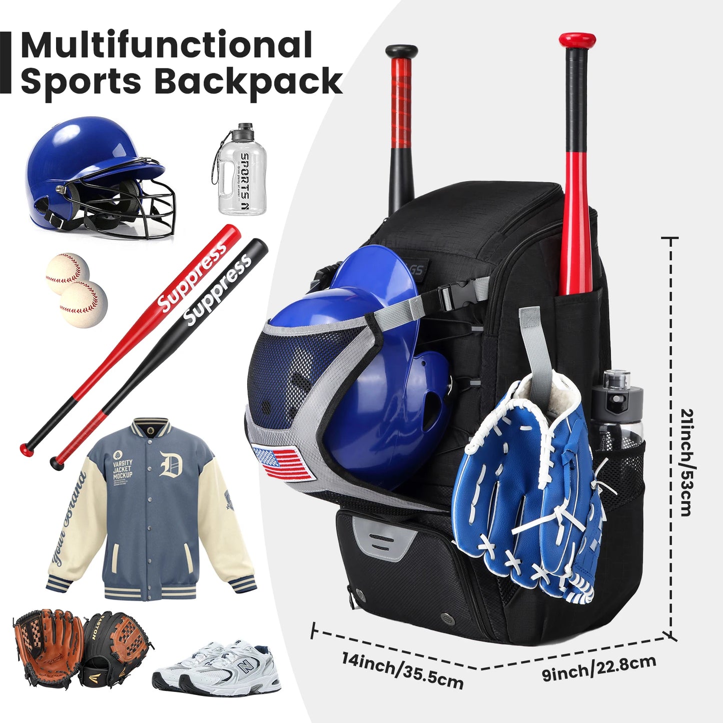 Baseball Equipment Bag Baseball Backpack