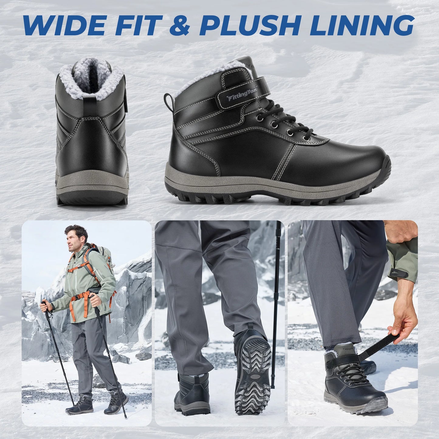 Fittington Snow Boots  Men Winter Boots Warm