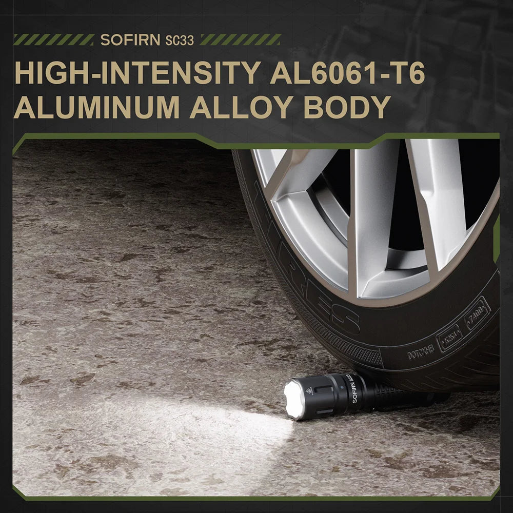 Sofirn SC33 XHP70.3 HI LED Flashlight Tactical