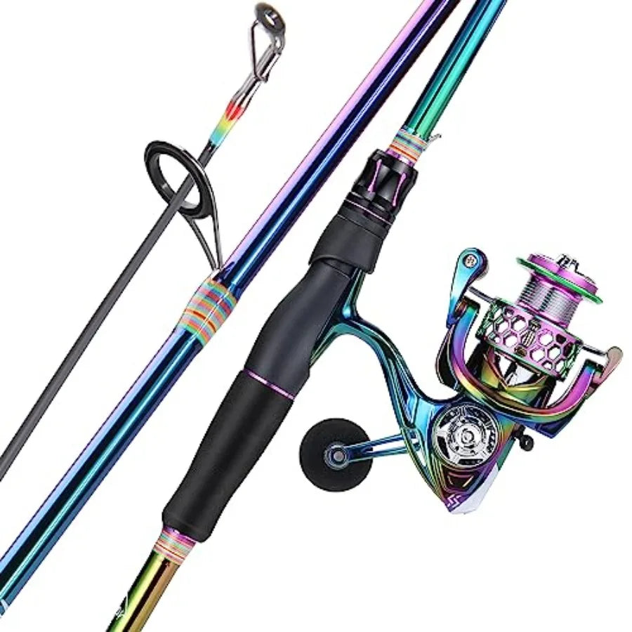 2 Packs Spinning Reel Rod Combo