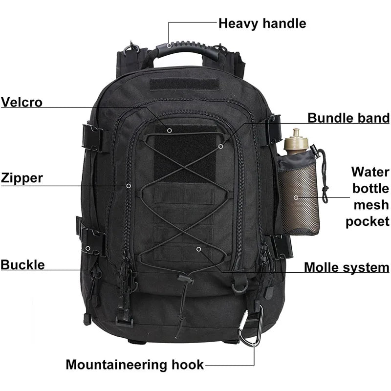 Military Tactical Backpack Army Molle Assault Rucksack