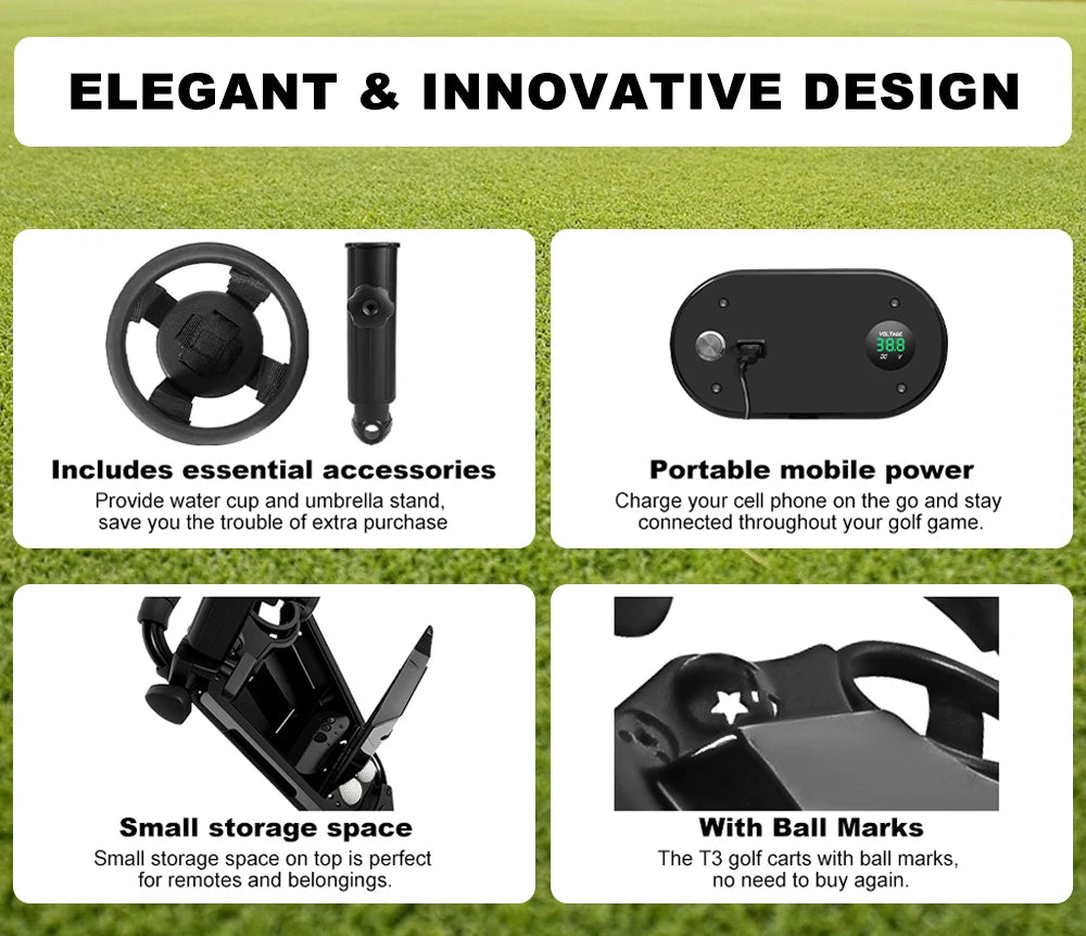 ESWING Follow-Me Electric Golf Cart 48V Remote-Controlled