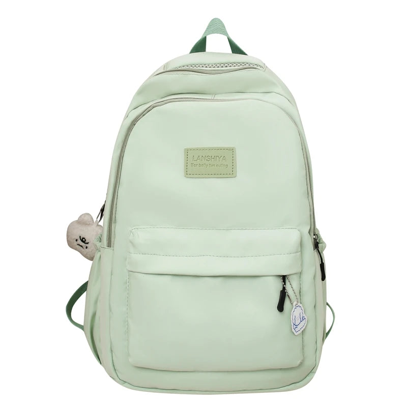 Large Capacity Solid Color Backpack for Students,