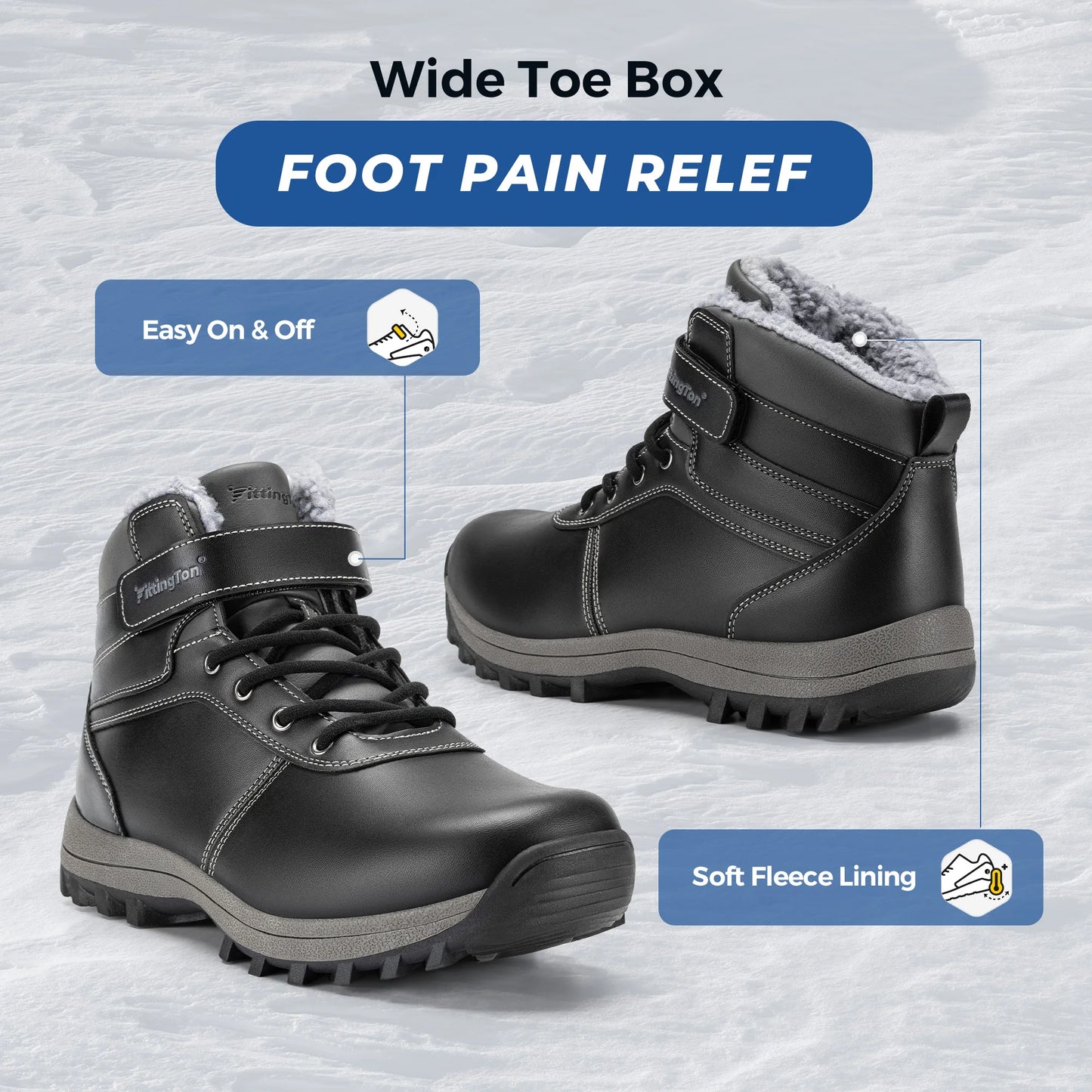 Fittington Snow Boots  Men Winter Boots Warm
