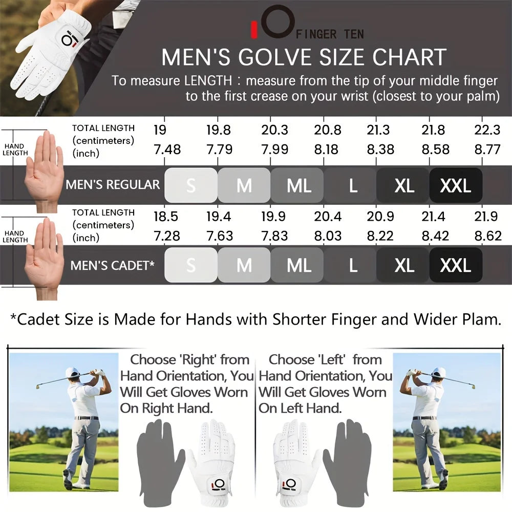 Men's Golf Gloves Left Hand For Right Handed