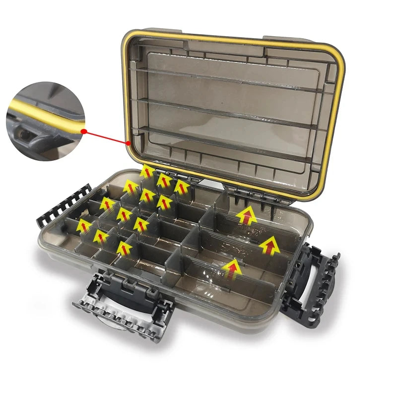 Large-Capacity Waterproof Fishing Tackle Box