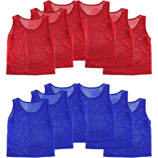 12 Pinnies Scrimmage Vests Team Practice Jersey