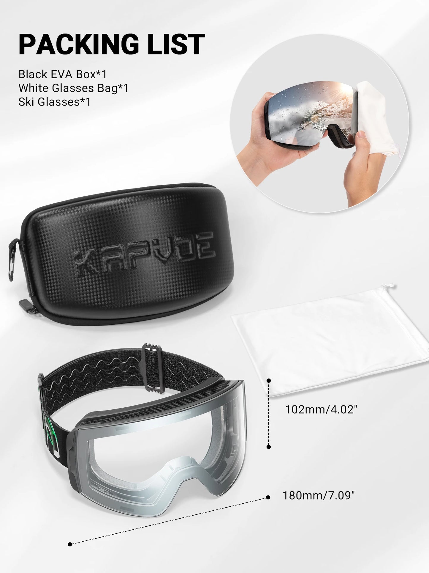 KAPVOE Photochromic Ski/Snowboard Goggles  Magnetic Lens Men/Women