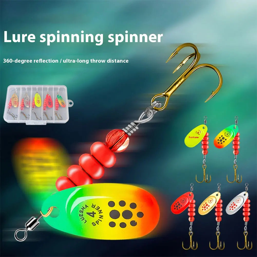 5pcs Spoonbait Crankbaits with Tackle Box