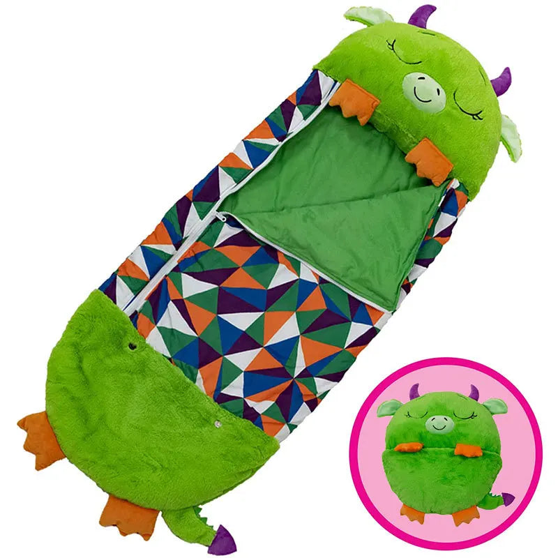 Children's Cartoon Sleeping Bag With Pillow