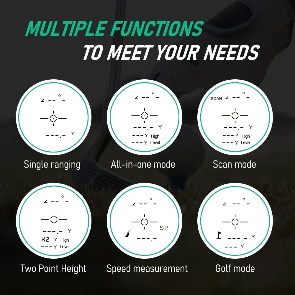 600Yds Multifunctional Golf Rangefinder With Rechargeable Battery