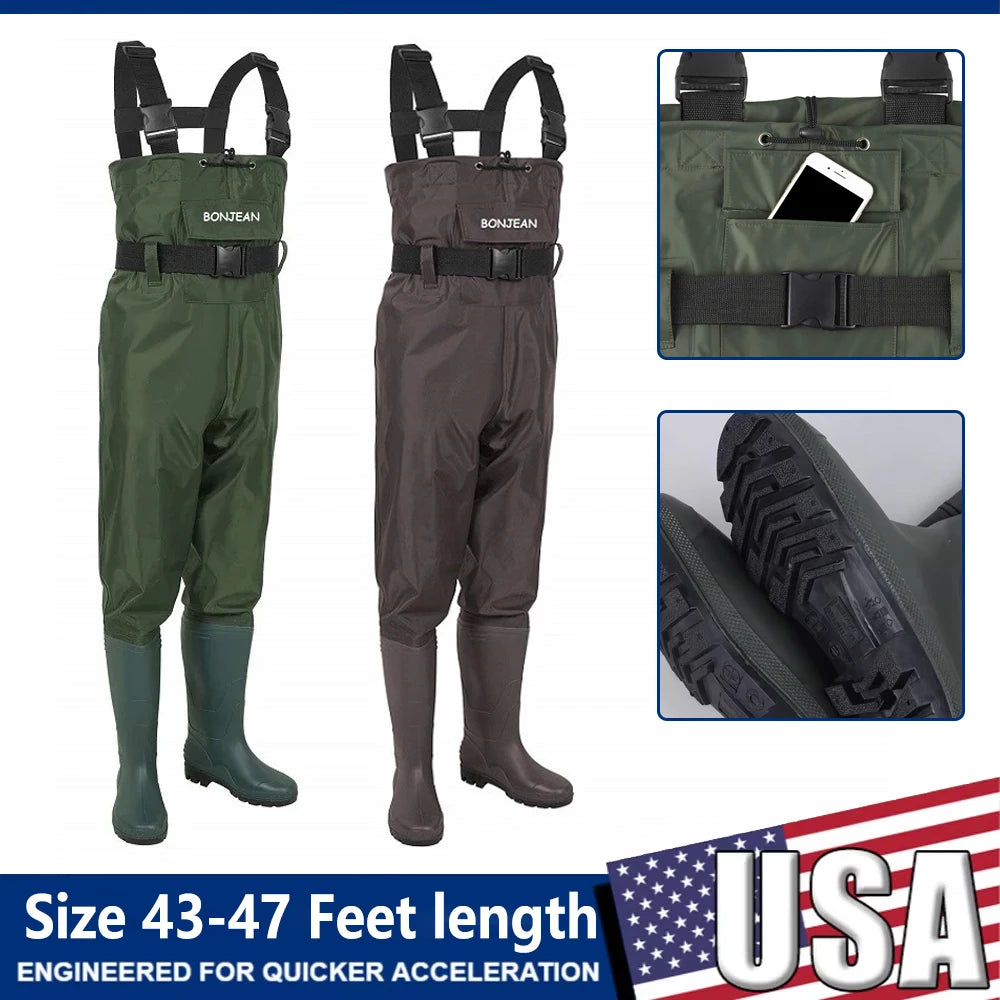 Waterproof Fishing Waders Pants Chest-Length