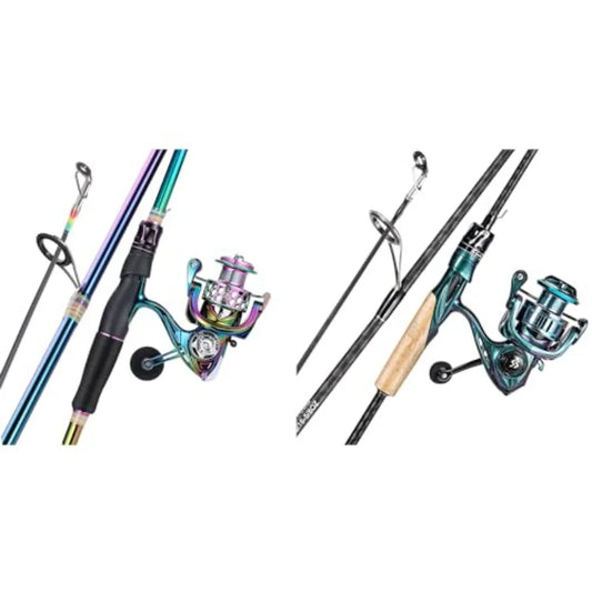 2 Packs Spinning Reel Rod Combo