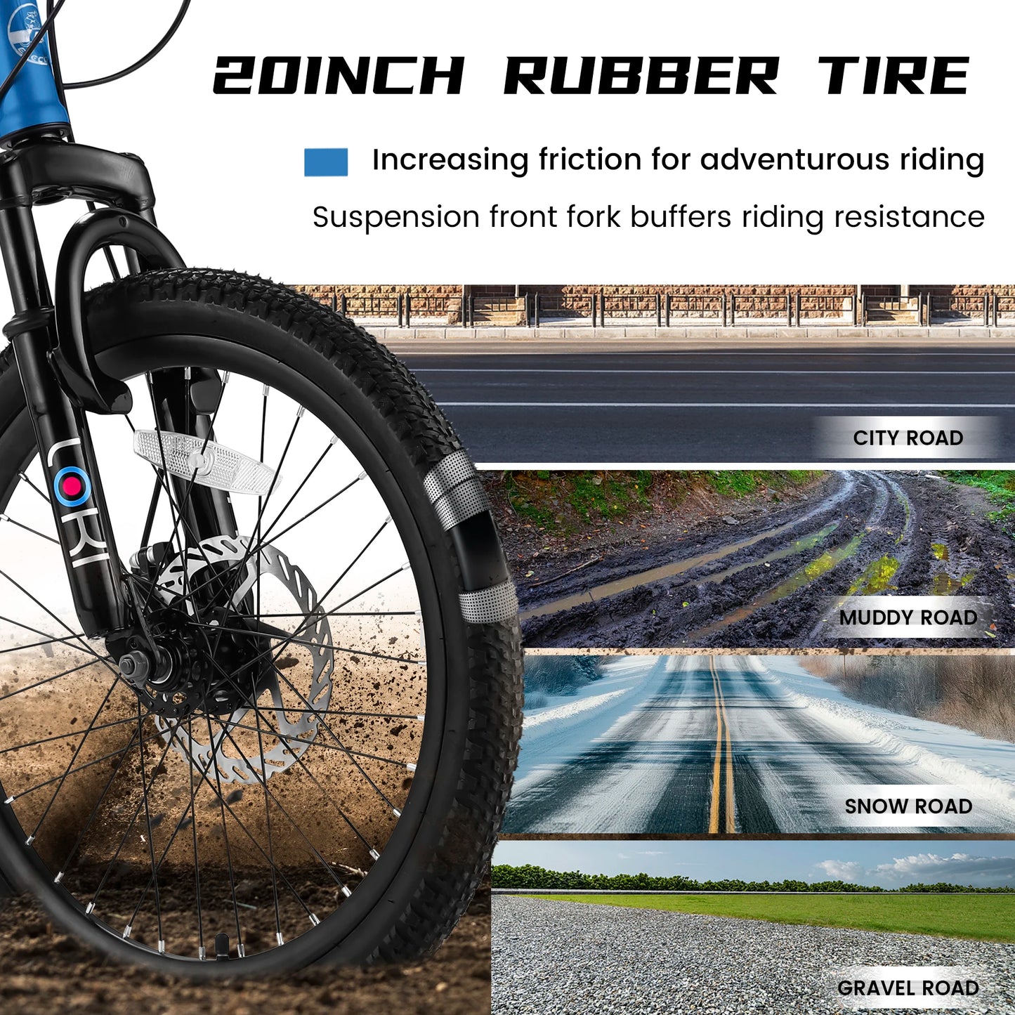 Ecarpat Kids’ Bike 20-Inch Wheel Mountain Bike,