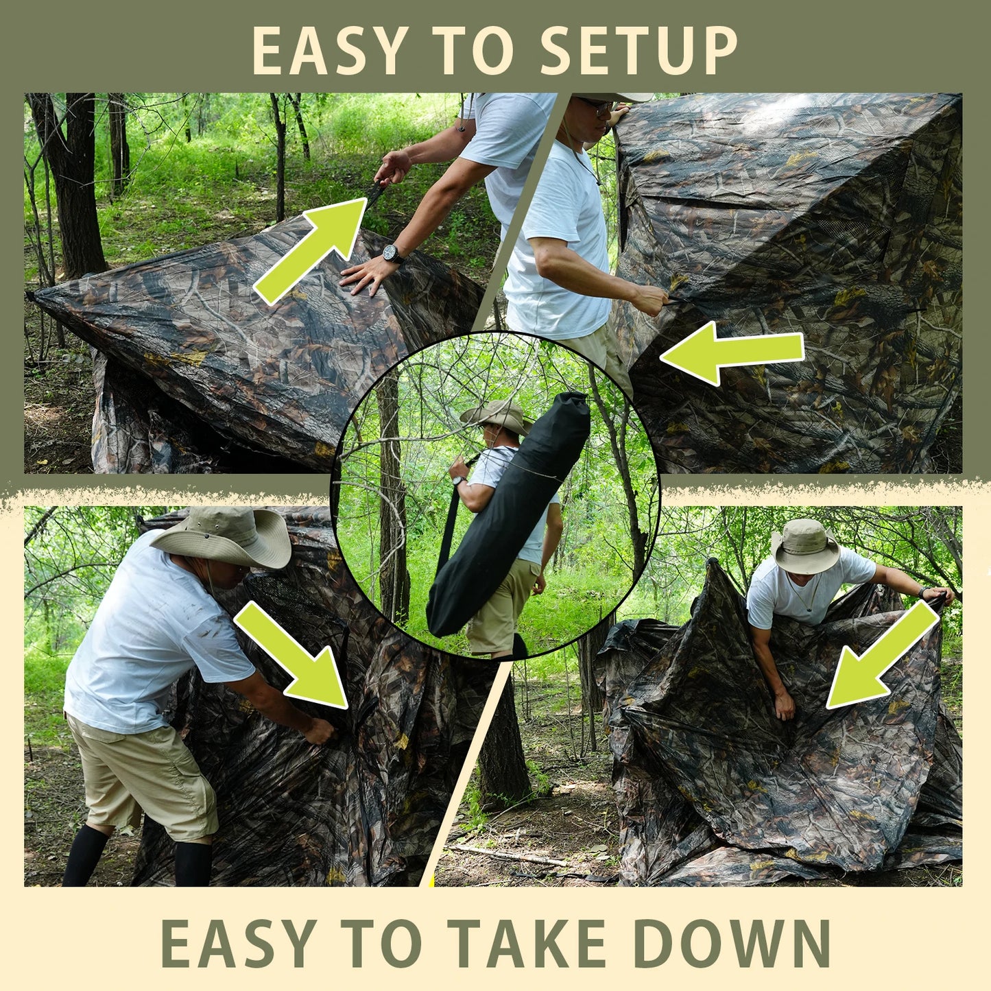 360° See-Through Hunting Blind,  Pop-Up Tent