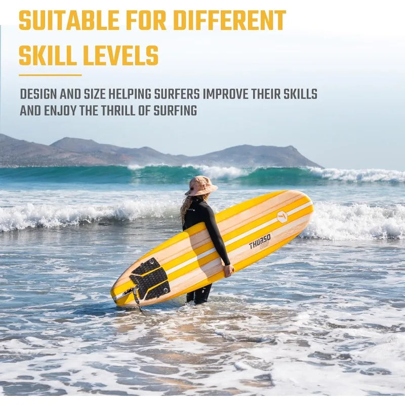 Soft-Top Foam Beginner Surfboard for Adults/Kids