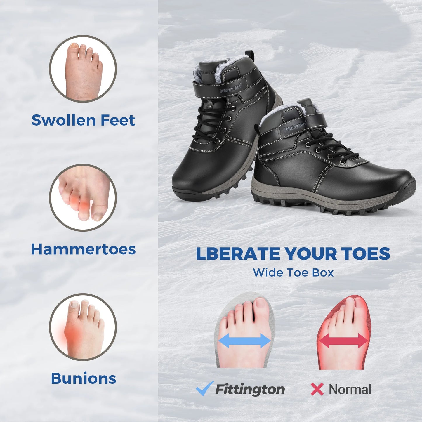 Fittington Snow Boots  Men Winter Boots Warm