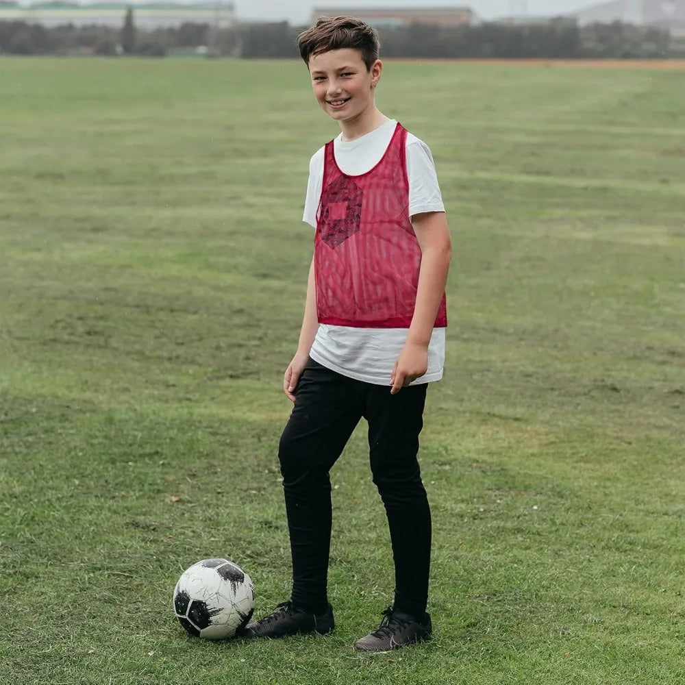 12 Pinnies Scrimmage Vests Team Practice Jersey