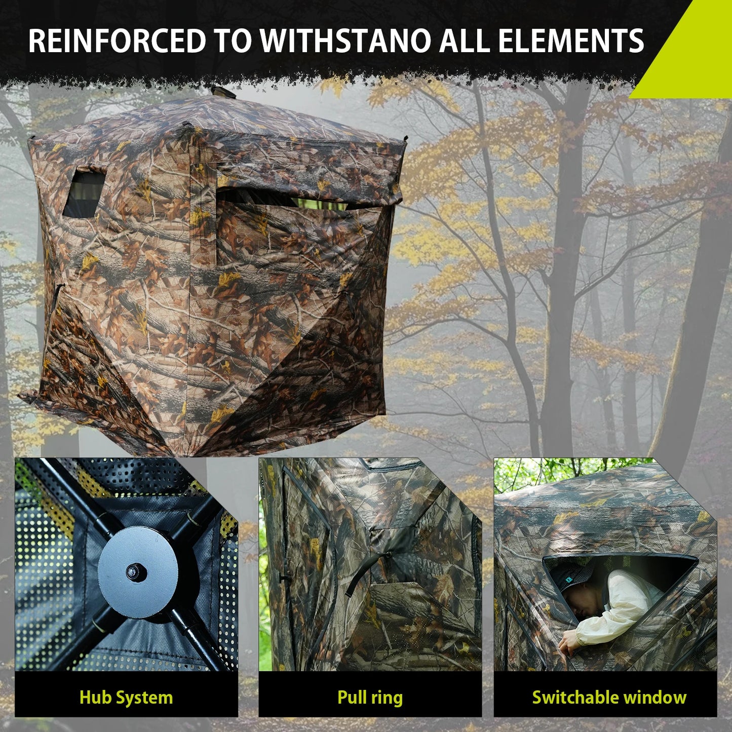 360° See-Through Hunting Blind,  Pop-Up Tent