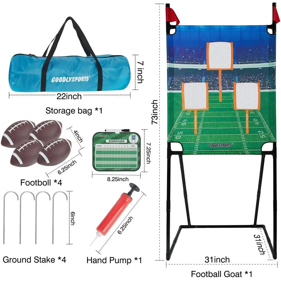 Football Toss Game with 4 Inflatable Balls