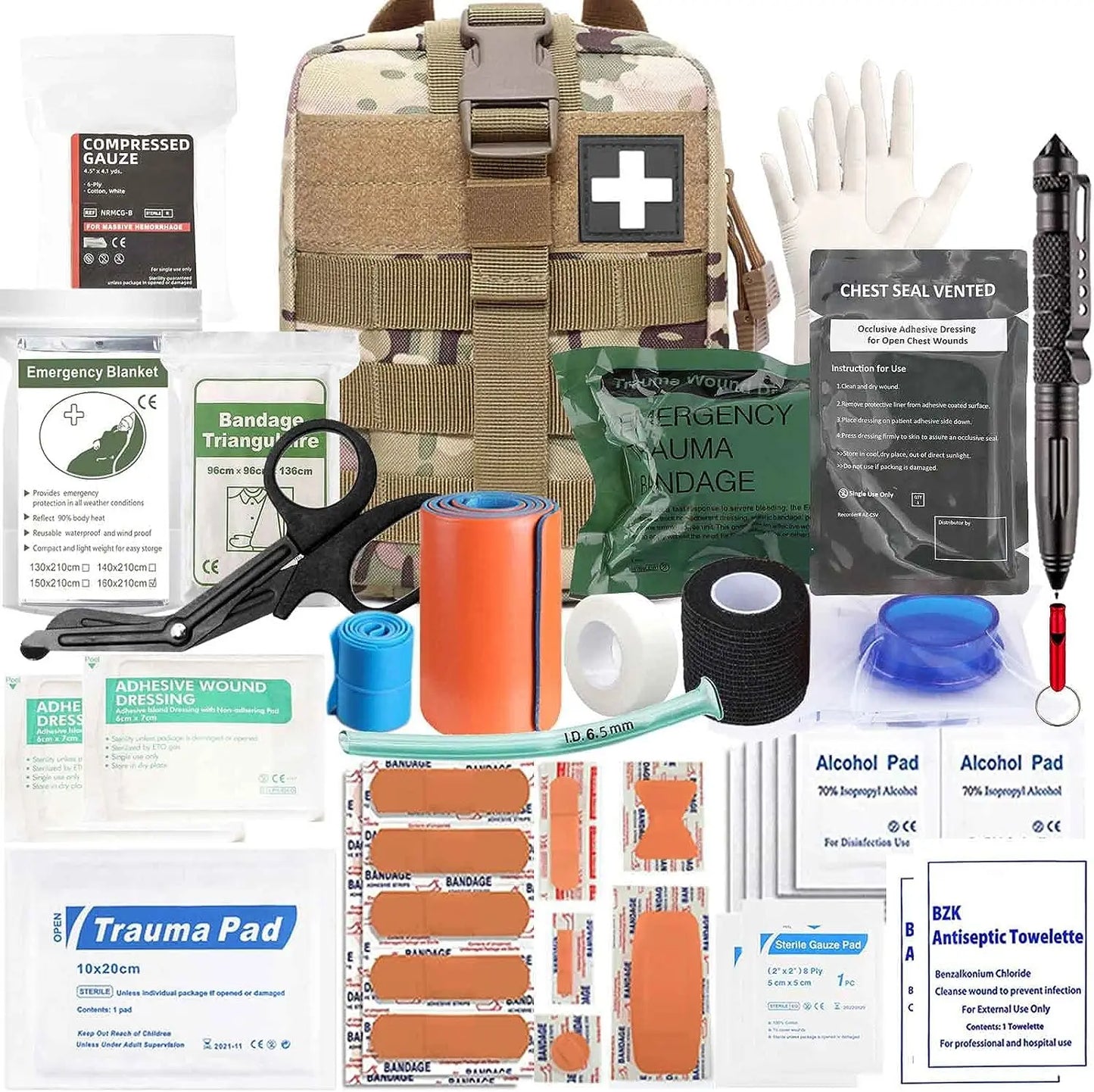 74 Piece Trauma Kit Upgrade Tactical First-Aid