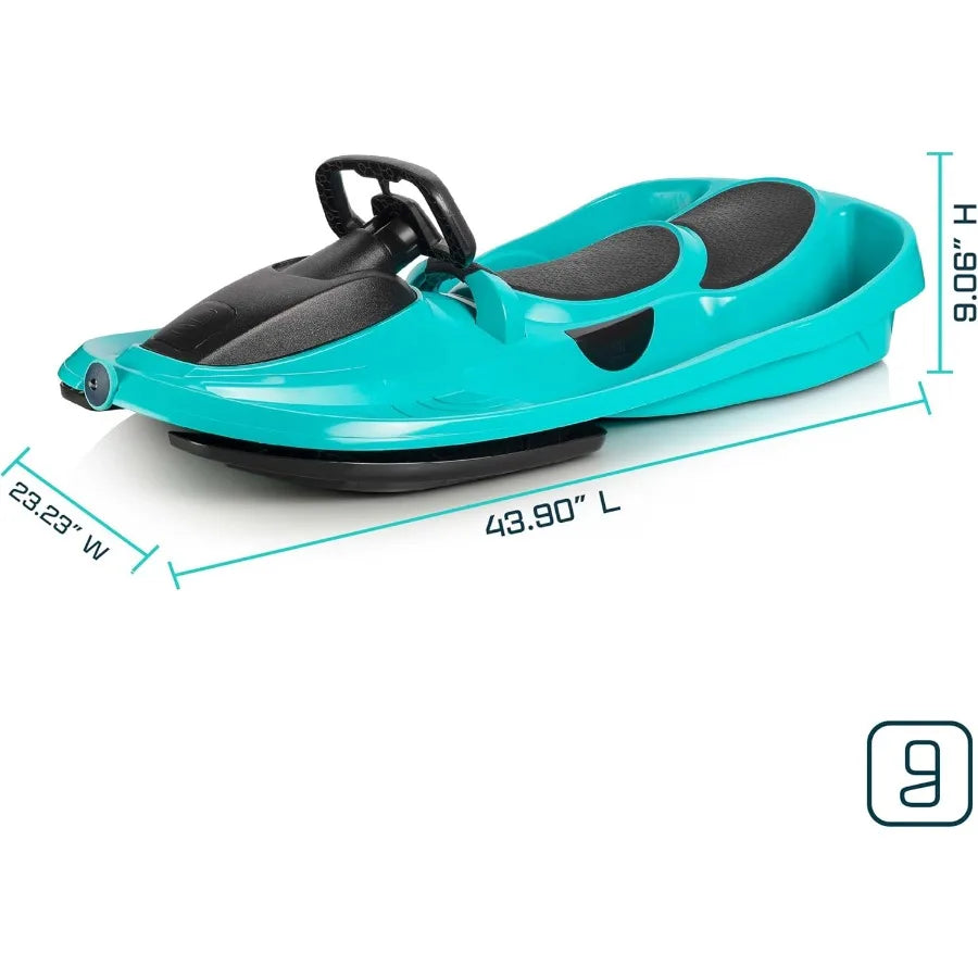 Snow Sled for Adults - Toboggan Sled With Steering