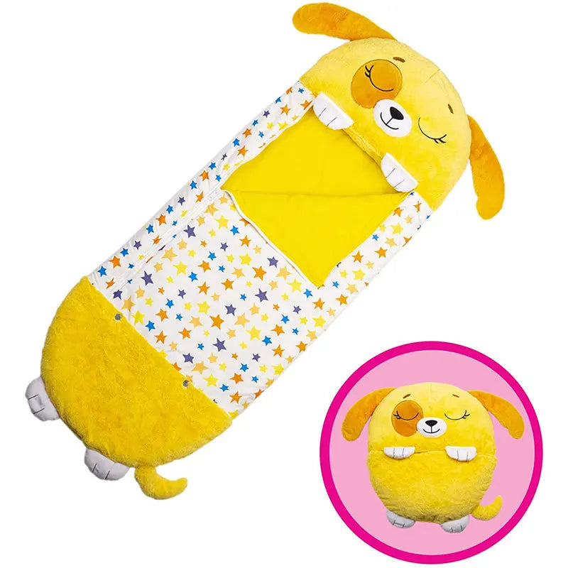 Children's Cartoon Sleeping Bag With Pillow