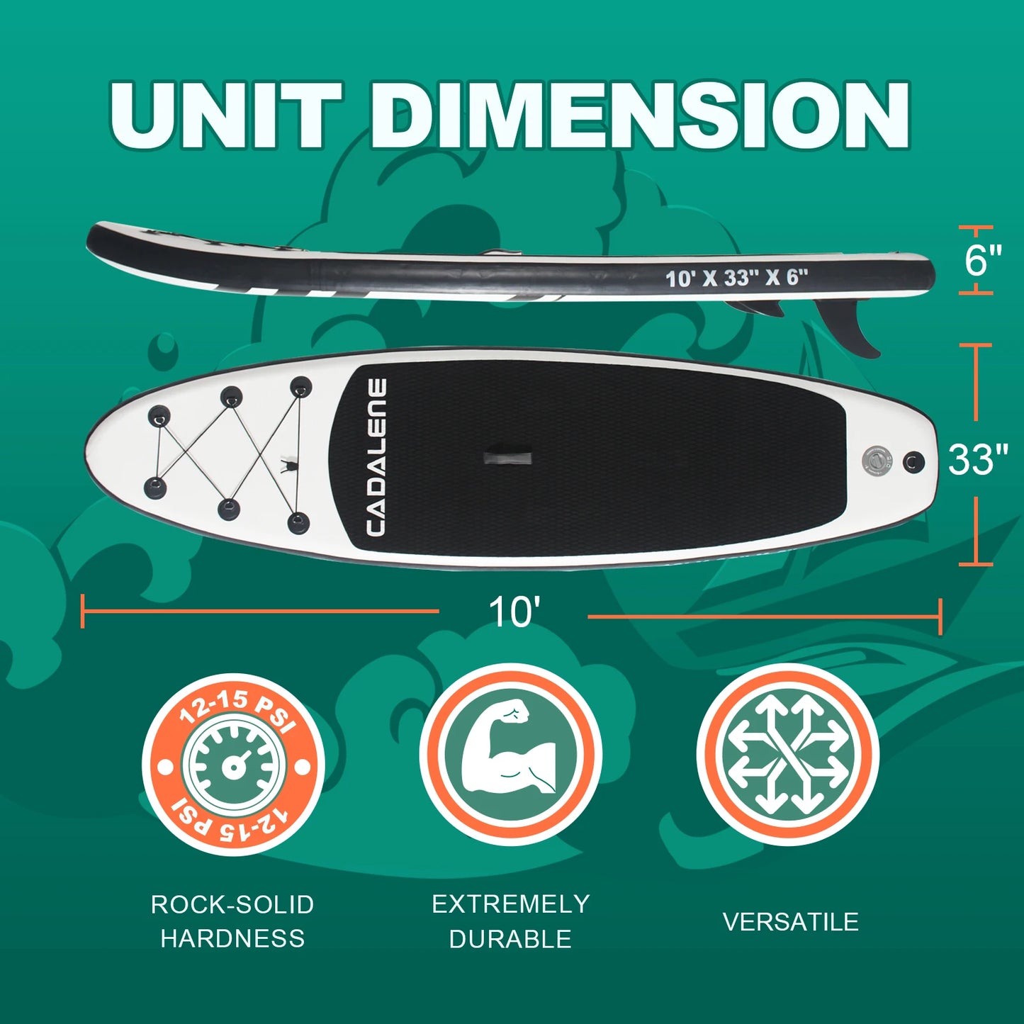 CADALENE Inflatable Stand-Up Paddle Board with  Accessories