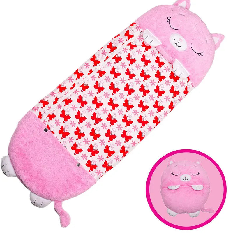 Children's Cartoon Sleeping Bag With Pillow