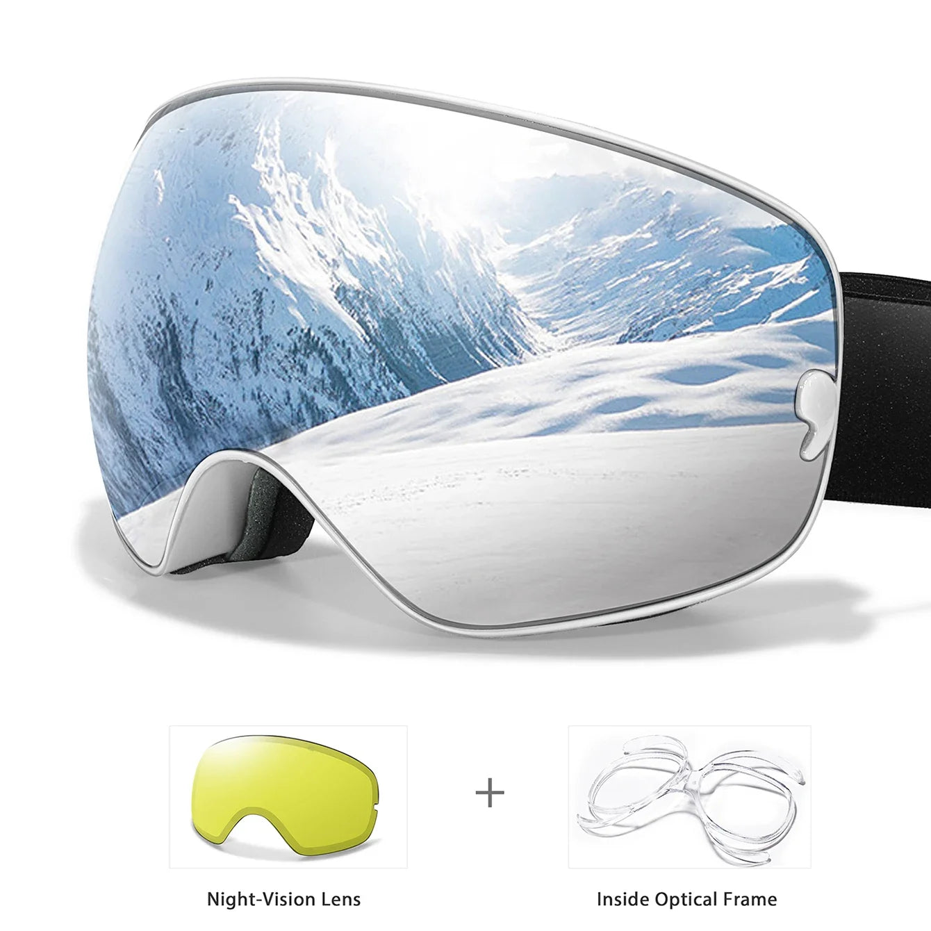 Anti-Fog SKI/Snowboard Goggles with Night Vison