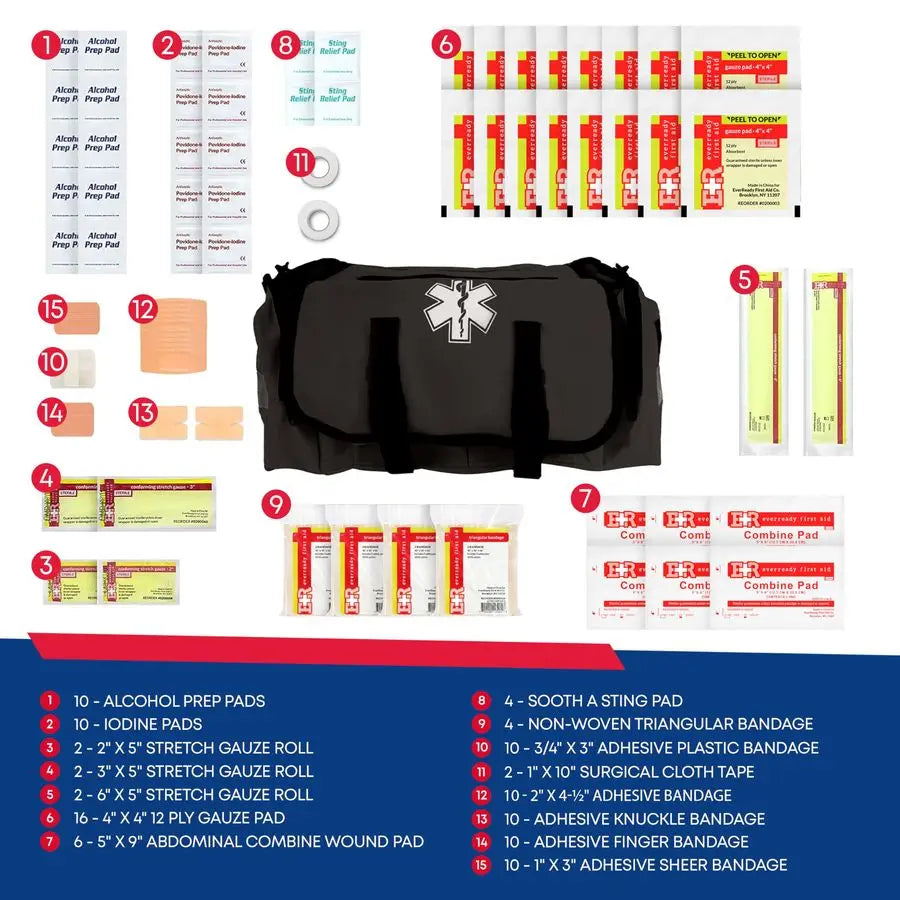 Responder Trauma First Aid Bag Fully Stocked